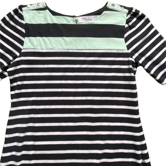 Allison Brittney Petite Womens Striped 3/4 Sleeve Dress-Size Petite Small-GUC - Picture 3 of 7